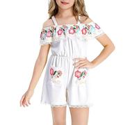 Costume messicano per bambini con spalle scoperte, vestito da festival 3-12 anni