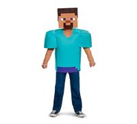 DISGUISE DISK65639K Costume classico di Steve Minecraft, costume di Halloween per bambini, unisex, blu, M