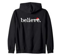 Costume Minimalista Xmas Believe in Santa for Christmas Felpa con Cappuccio