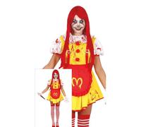 Costume miss mckiller per adulti travestimento clown assassino horror carnevale halloween feste a tema cosplay