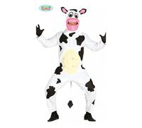 Costume Mucca Vacca Scherzo Animali Travestimento Carnevale Show Uomo