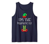 Costume natalizio da elfo con scritta "I'm the dramatic elf" Canotta