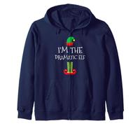 Costume natalizio da elfo con scritta "I'm the dramatic elf" Felpa con Cappuccio