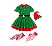 Costume Natalizio Per Bambini - Morbido Classico Abito Cosplay Da Babbo Natale Con Design Festoso | Vestito Da Figura Per Le Vacanze Invernali | Abbigliamento Da Gioco Per Eventi Scolastici Per Spetta