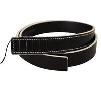Costume National Black White Leather Fashion Waist Belt - 85 cm / 34 Inches