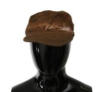 Costume National Brown Newsboy Beret Cabbie Fedora Hat - 57 cm|S