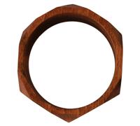 Costume National Brown Wooden Branded Bracelet