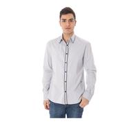 Costume National - Camicia Blu Collo Italiano Maniche Lunghe - - Shirts - Uomo - Blu - M