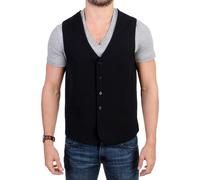 COSTUME NATIONAL C'N'C Gilet casual elasticizzato in lana nera IT48/US38/M PR...