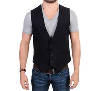COSTUME NATIONAL C'N'C Gilet casual in cotone a righe nero IT48 / US38 / M PR...