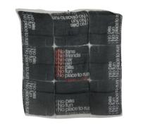 Costume National Dark Gray Wool Foulard Branded Scarf