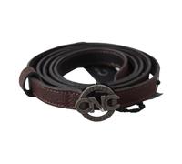 Costume National - Elegante cintura in pelle marrone con hardware rustico - - Accessories - Donna - Marrone - ONE SIZE