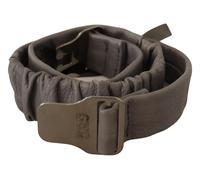 Costume National Gray Leather Silver Buckle Waist Belt - 85 cm / 34 Inches