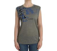Costume National Gray print sleeveless t-shirt - L