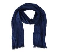 Costume National - Sciarpa di Seta Blu con Frange - - Accessories - Donna - Blu - ONE SIZE
