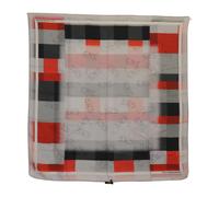 Costume National - Sciarpa di Seta con Logo - Stampa a Quadri Grigia e Rossa - -Accessories -Donna -Multicolore -ONE SIZE