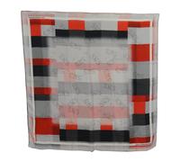 Costume National - Sciarpa Quadrata in Seta Grigia Rossa a Quadretti - - Accessories - Donna - Multicolore - ONE SIZE
