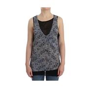 Costume National - Top con Pannello Trasparente e Stampa Astratta - - Tops - Donna - Multicolore - L