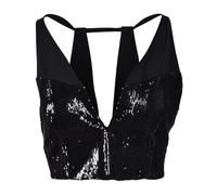 Costume National - Top Contemporaneo in Rayon ed Elastan - - Tops - Donna - Nero - M