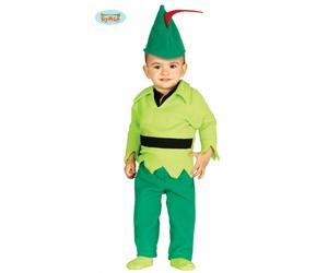 Costume Neonato Robin Hood Peter Pan Arciere 6/12 mesi
