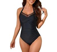 Costume Nero Incrociato Slip Costumi Donna Costumi da Bagno per Donne in Carne Costume Intero all Americana Costume Intero Taglia 48 Bikini Triangolo Nero Mutanda Bikini Bikini Allacciato al Collo