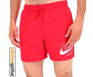 COSTUME NIKE SWIM LOGO SOLID SHORT- NESSA566-614 col. rosso