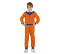 Costume ninja arancione e blu anime manga bambino
