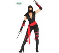 Costume Ninja Donna Xs/S Samurai Shaolin Shinoby Vestito Carnevale