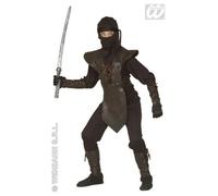 COSTUME NINJA MASTER NERO BAMBINO 8/10 ANNI