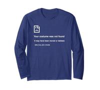 Costume Not Found - Programmer Funny Image PC Error (Blue) Maglia a Manica