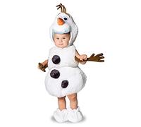 Costume Olaf Frozen per bambini, nero, arancione, bianco, 3/6 mesi