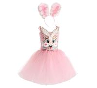 Costume Osterhase per costume di carnevale ragazze-bunny per ragazze vestito tutù coniglio per ragazze | vestito coniglietto rosa vestito coniglietto coniglietto pasquale fatto di lusso, coniglietti