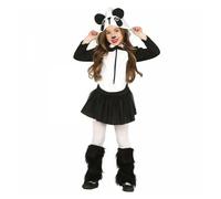 COSTUME PANDA BIANCO NERO CARNEVALE VESTITO GUIRCA BAMBINA ANIMALE FANTASY BIMBA