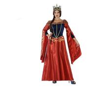 Costume per Adulti 113916 Rosso Blu Marino Regina Medievale