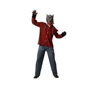 Atosa | Costume Lupo Mannaro Uomo Adulto | Lupo cattivo | Costumi Horror per Halloween, Carnevale, Feste a Tema | Include camicia, pantaloni | Comodo, divertente e originale | XL