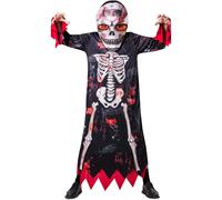 Mom Cabezudo Meno Skeleton And 3d Hood Man Costume Multicolor M-L