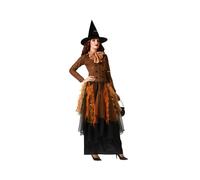 Atosa Women's Brown Witch Costume Adult Stylish Jacket Dress with Air Bow 19th C