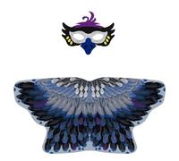 Costume per animali per,Set di travestimenti per cosplay, elegante, mantello e maschera per la scena | per bambini, festa in maschera, spettacolo scolastico, danza