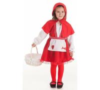 Costume per Bambini Cappuccetto Rosso 5-7 Anni [3 Pezzi]