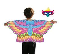 Costume per bambini, comodo set per cosplay, mantello con ala di uccellino e maschera per Carnevale, per carnevale, feste in maschera, danza, cosplay, scuola, Natale, compleanno, Halloween
