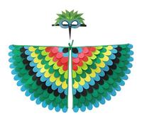 Costume per Bambini con Ali di Uccello,Gufo di Uccello e Maschera di Pavone Vestito da Gufo, Maschera per Occhi e Ali di Feltro,Halloween, Moda