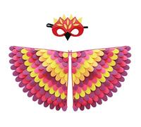 Costume per Bambini con Ali di Uccello,Gufo di Uccello e Maschera di Pavone Vestito da Gufo, Maschera per Occhi e Ali di Feltro,Halloween, Moda