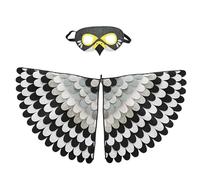 Costume per Bambini con Ali di Uccello,Gufo di Uccello e Maschera di Pavone Vestito da Gufo, Maschera per Occhi e Ali di Feltro,Halloween, Moda