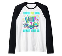 Costume per Bambini e Ragazze con Scritta I Have No Idea What This Is 90s Boys 80s Maglia con Maniche Raglan