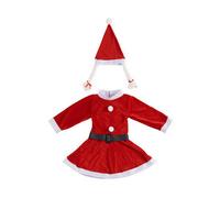 Costume per Bambini Mamma Natale 9-13 Anni Rosso Bianco