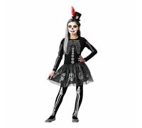 Atosa Costume Scheletro Gonna Bambina Infantile 5 A 6 AÑOS