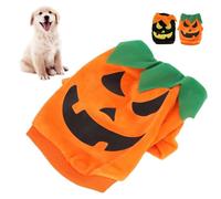 Costume Per Cani di Halloween, Simpatici Fantasmi di Zucca, Vestiti Invernali Per Cagnolini, Morbidi Vestiti Elastici Per Animali Domestici, Per Cani di Piccola Taglia E Gatti(L-Arancia)