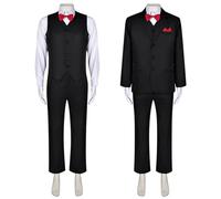Costume per Cosplay con Parrucca, Outfit per Feste Halloween, Vestito da Personaggio Film Spaventoso, Performance su Palco, Perfetto per Eventi