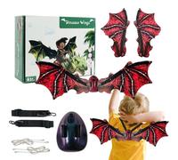 Costume per draghi per bambini, Dragon Wings for Kids,Costume di dinosauro di Halloween - Ali di draghi elettrici con luce a LED e musica per ragazze ragazzi vestiti per animali per le forniture per f