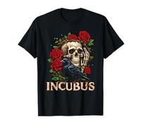 Costume per Halloween Incubus Crow Left Skull Flower Maglietta